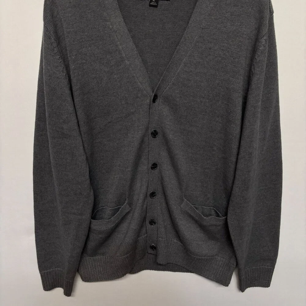 Tricots St Raphael Men Cardigan Sweater Size XL X-Large Gray FA23 D129 -14